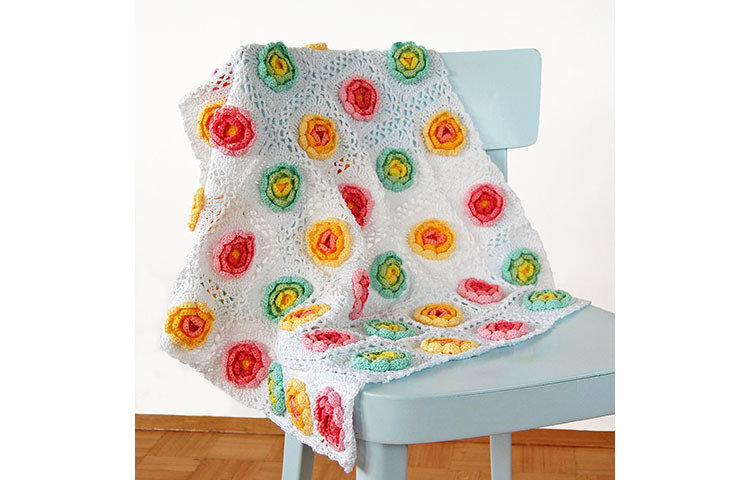 CROCHET PATTERN: Blooming Baby Blanket