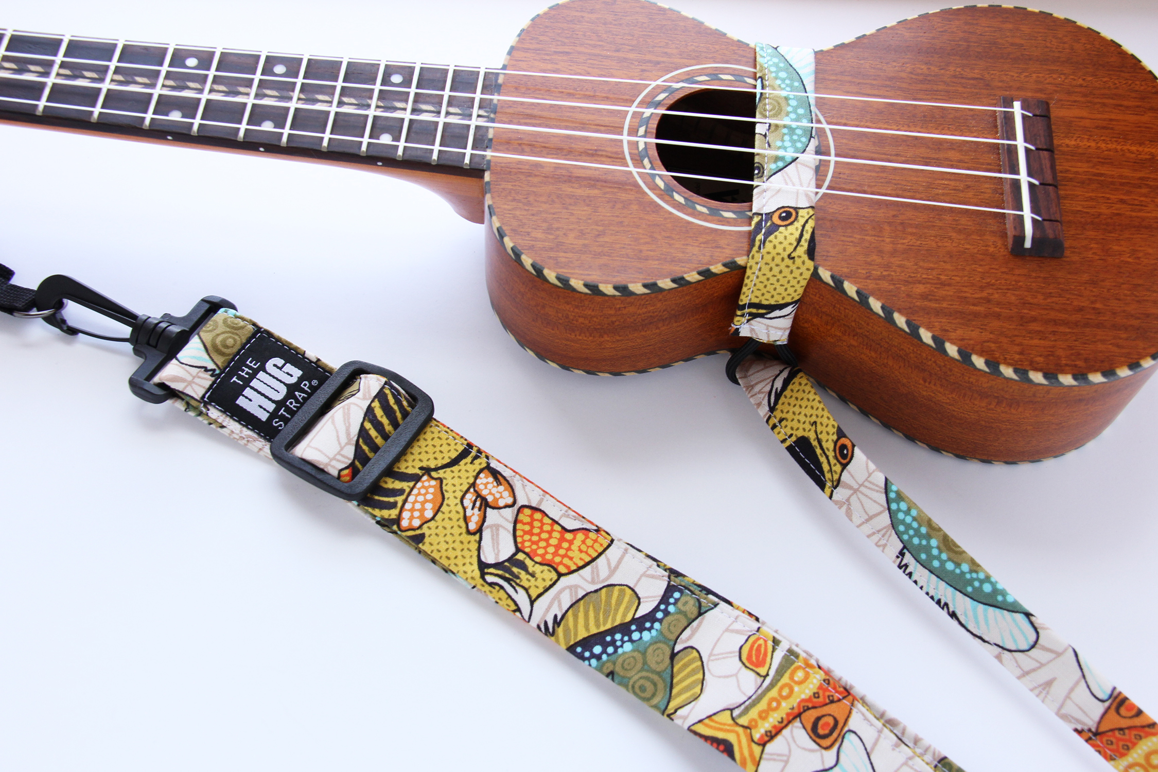 The HUG Strap, Handmade Ukulele Strap - Fish 00125