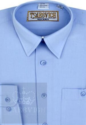 Сорочка мальчик, длинный рукав, приталенная, св. голубой. Артикул: Dream Blue slim BSDream Blue slim