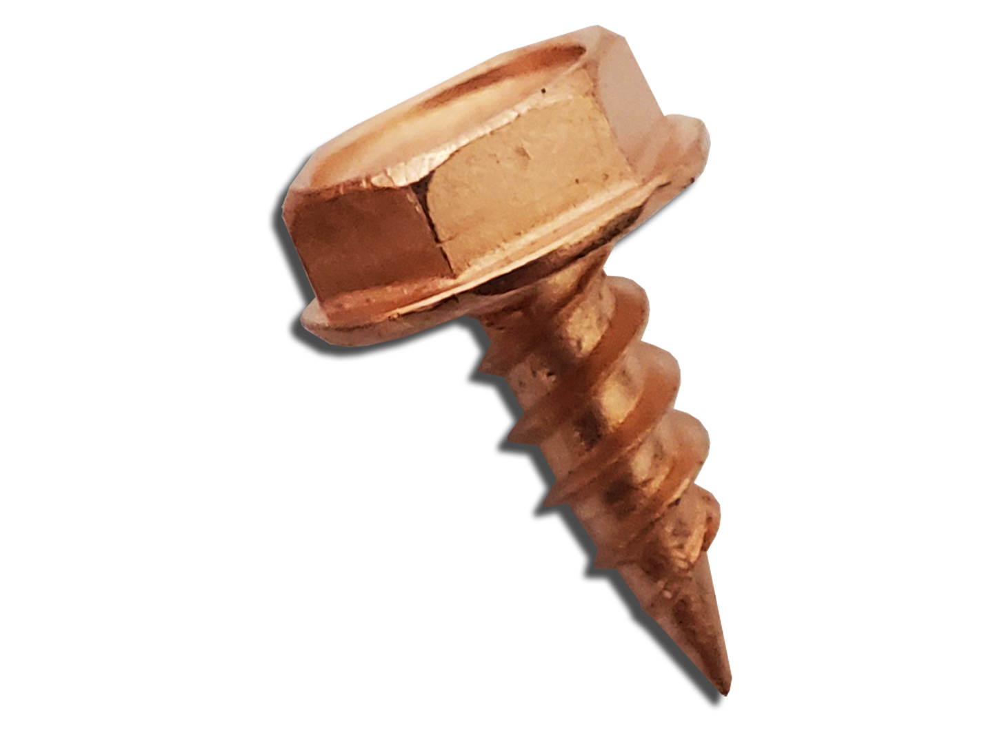 Copper Plated 3/8" Stainless Steel Zip Screws Gutter