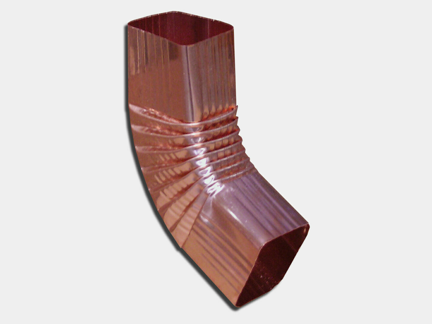 Square Corrugated Copper Elbow (B) Style for Downspout Shop K&M