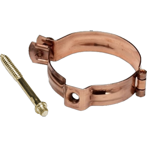 Copper Euro Round Downspout Bracket with Screw
