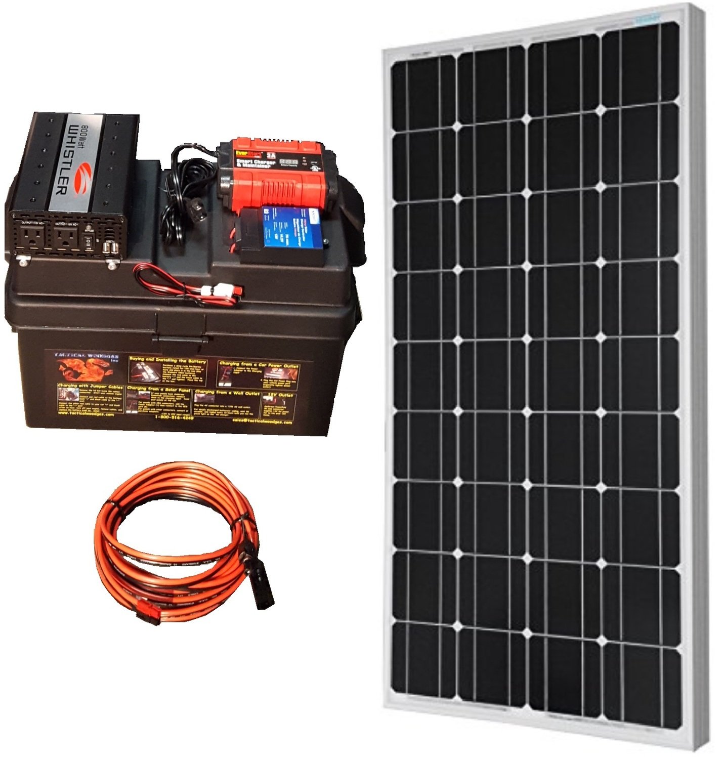 800w-battery-bank-plus-100w-solar-panel-connecting-cable