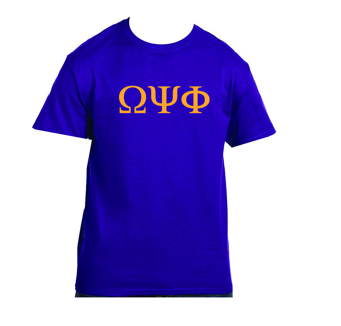 Omega Psi Phi - Purple w/Gold Greek Letters OPPPG001
