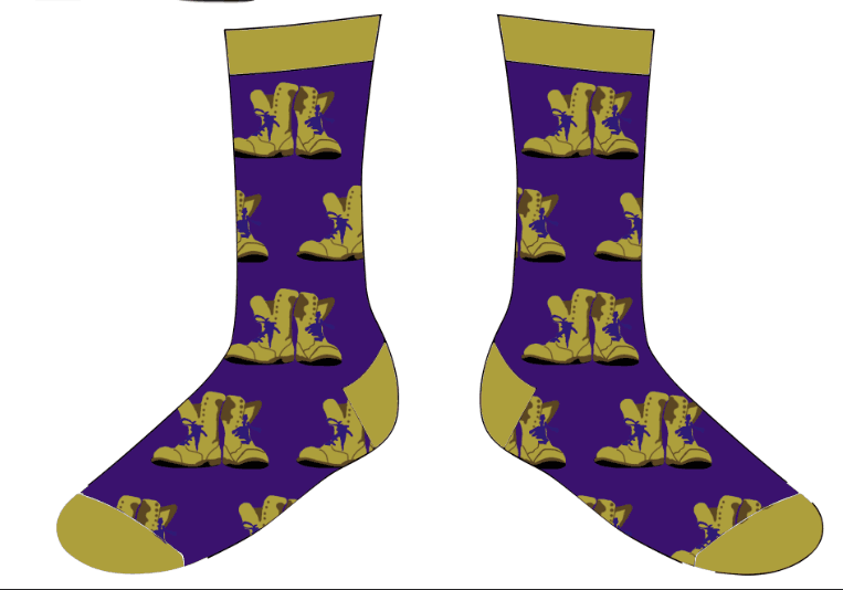 The Custom Gold Boots 1 Royal Purple & Old Gold (9-14 Foot) CGB001