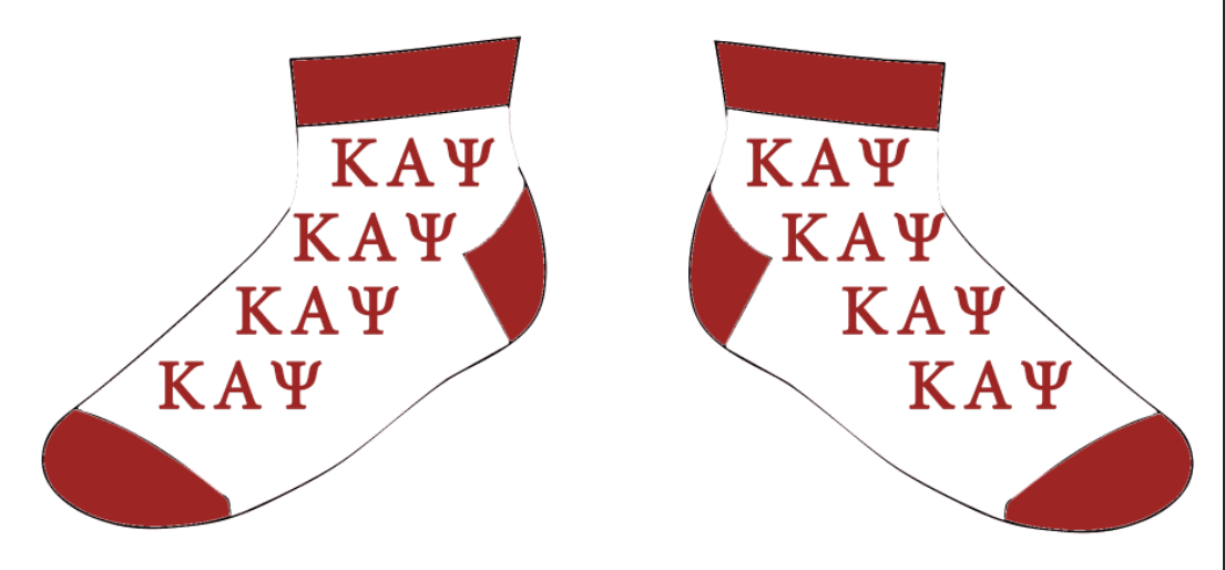 White w/Red KAY- Athletic Ankle Socks WRKAS001
