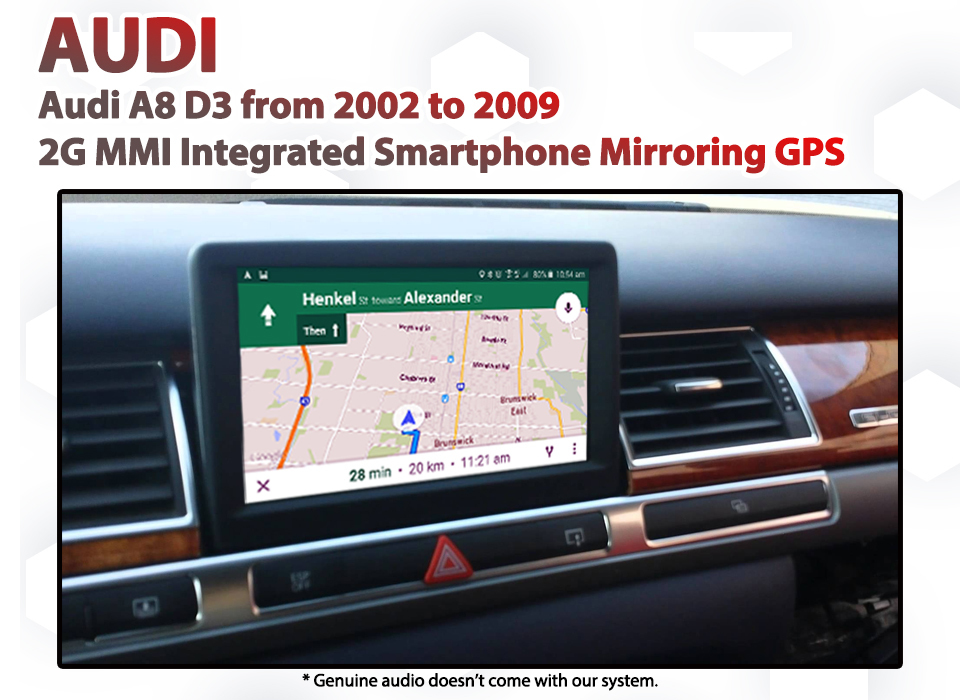 Audi A8 D3 2G MMI MirrorLink CarPlay Android Auto gps