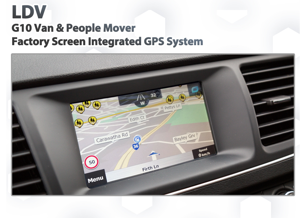 LDV G10 Factory Audio Screen retrofitted GPS Navigation Kit