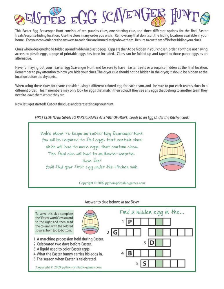 Easter: Egg Scavenger Hunt