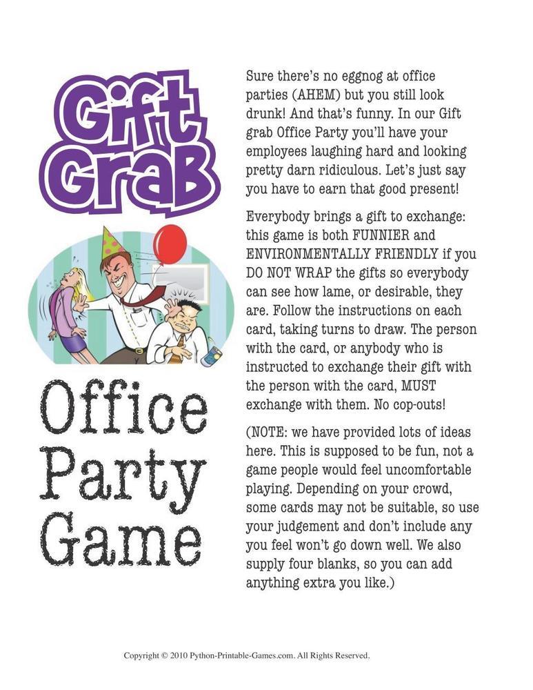 Games For The Office: Office Christmas Party Gift Exchange