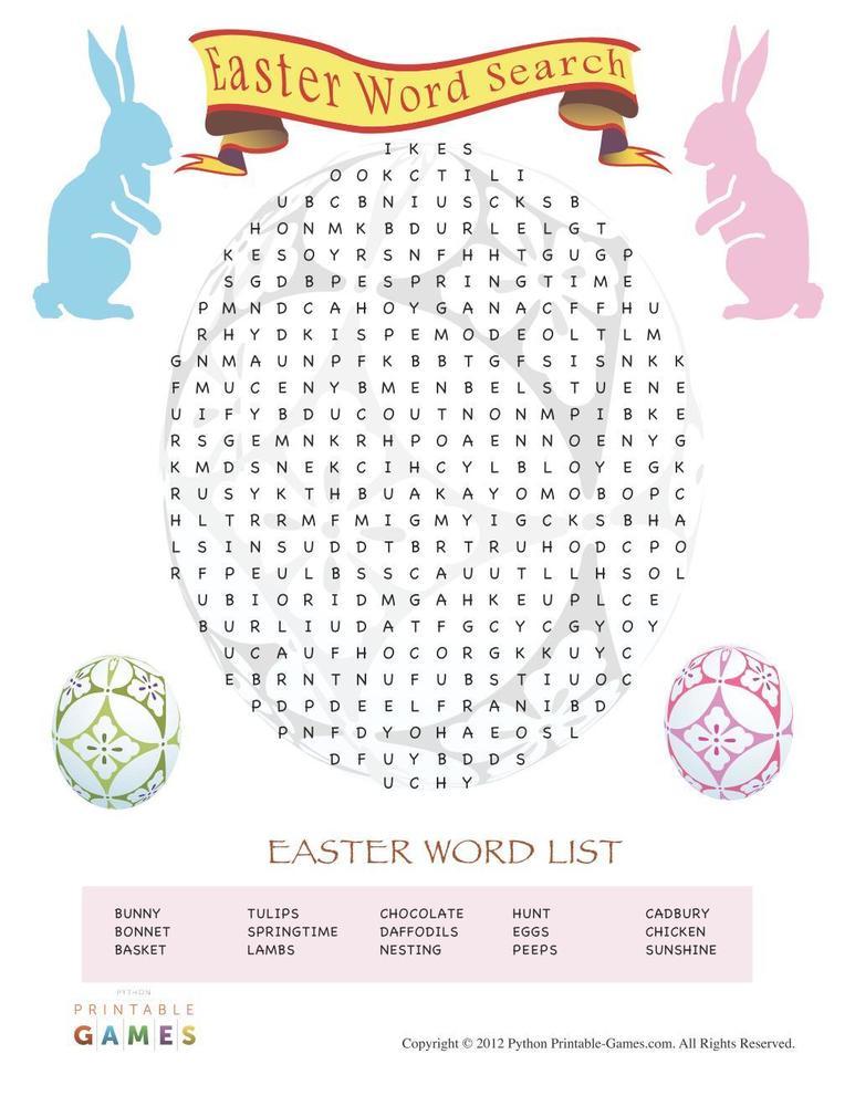 Print And Play Easter Picture Bingo