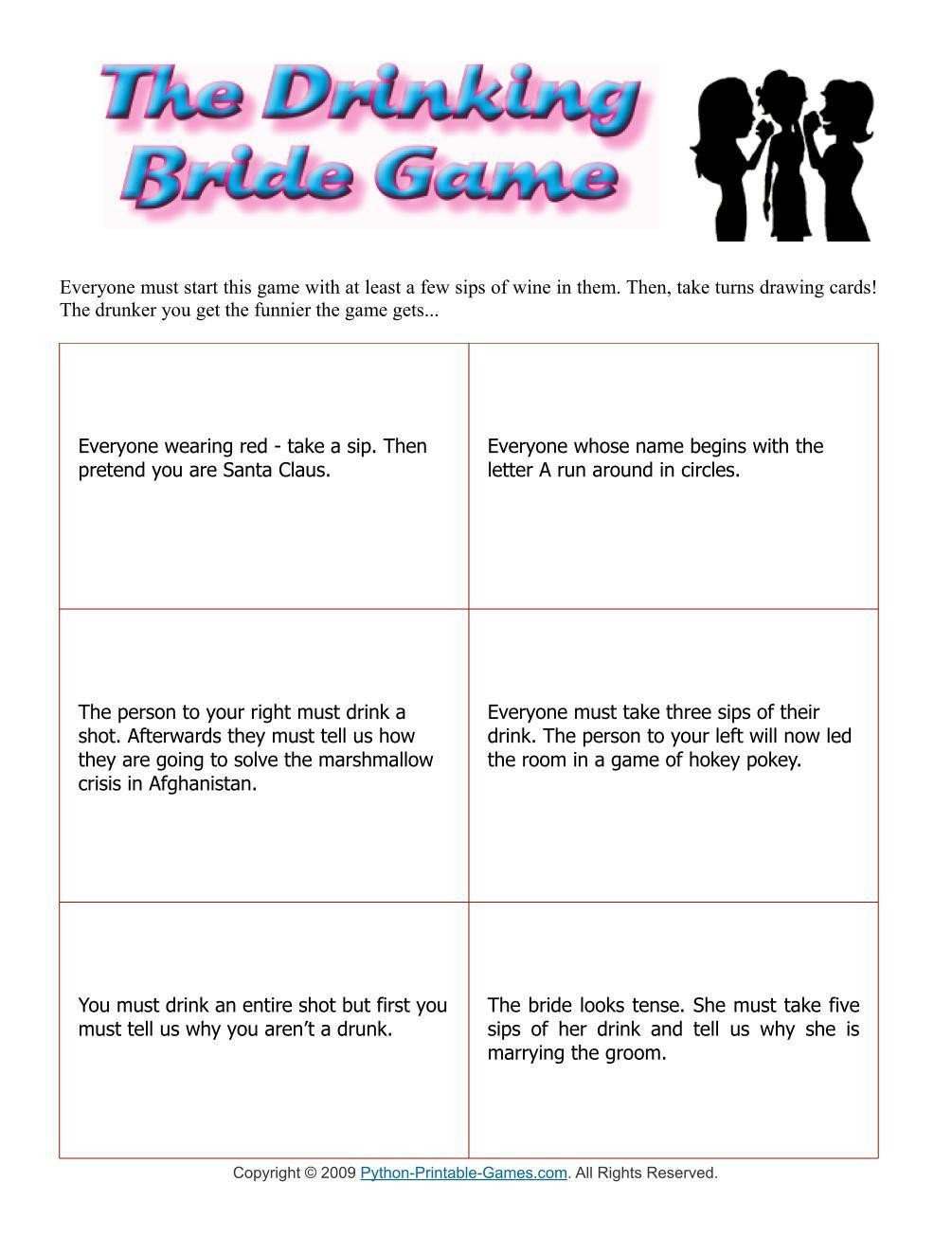 Wedding: The Drinking Bride Game