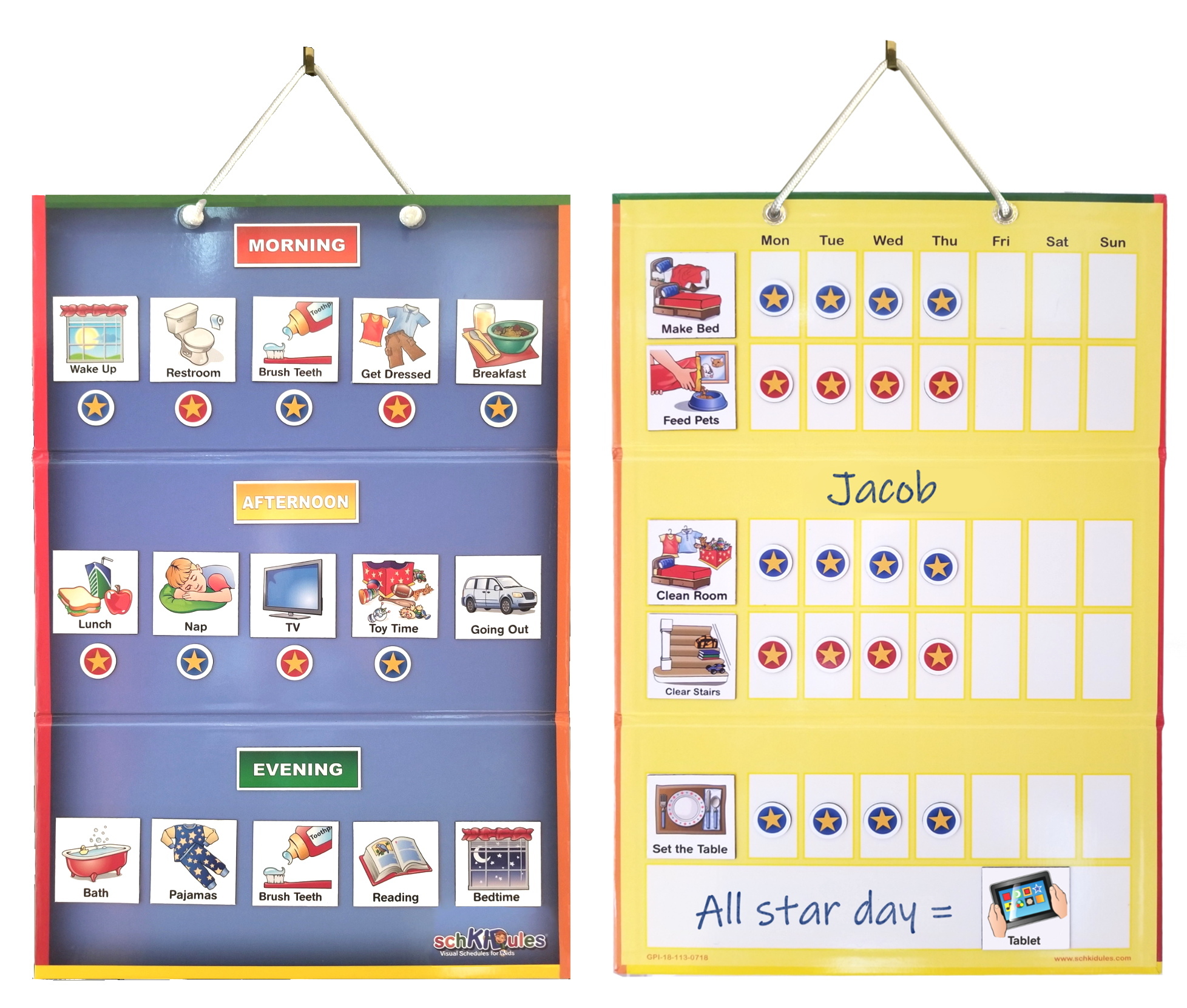 2-Sided Magnetic Kids Calendar Board