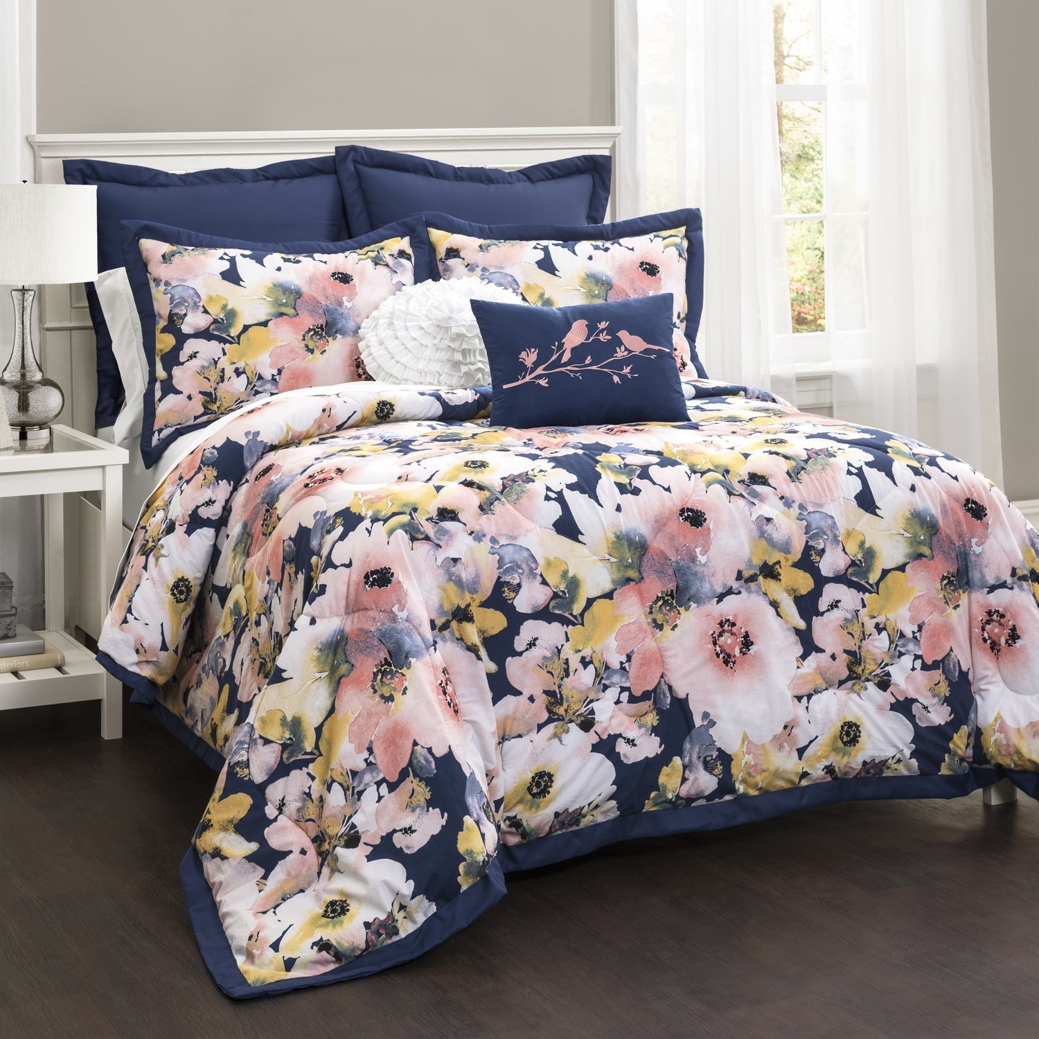 Douillette Floral Watercolor 7 Morceaux DOUBLE QUEEN   831468946 