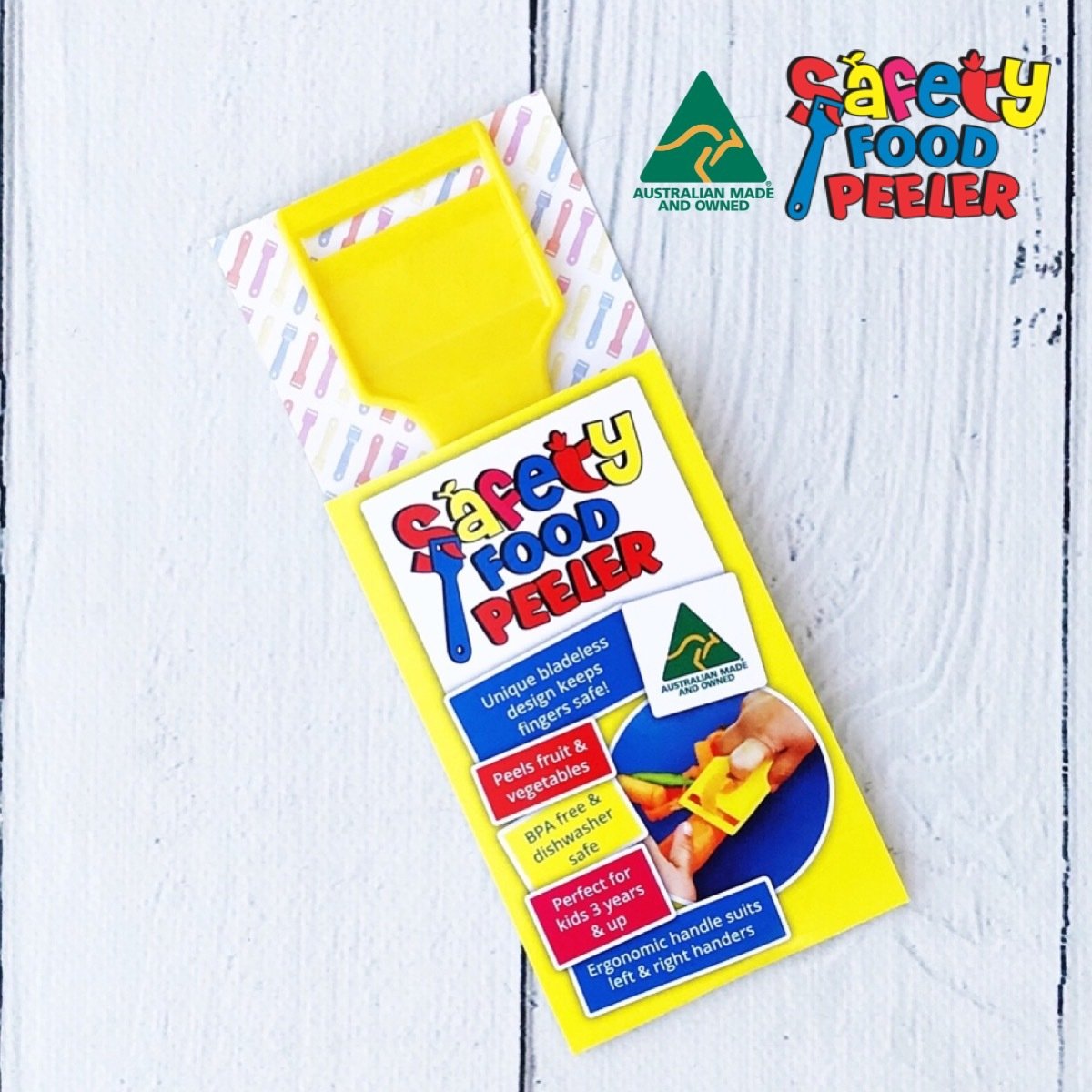 Safety Food Peeler Yellow