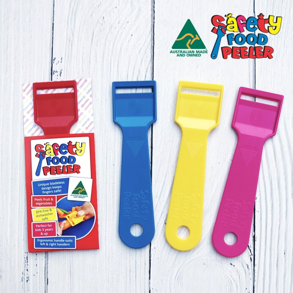 4 Pack - Safety Food Peelers