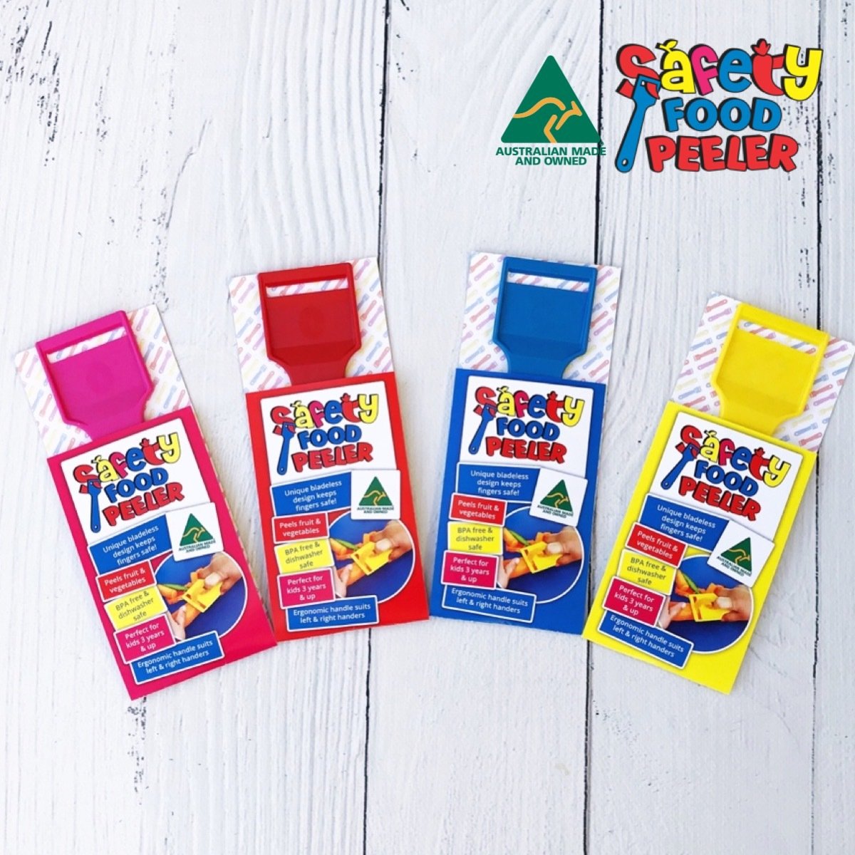 4 Pack - Safety Food Peelers 4 Pack SFP