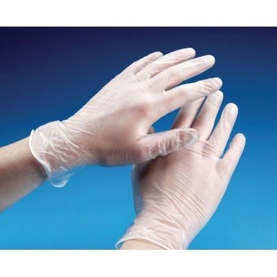 W- M-VINYL-PF Vinyl Gloves Med P/F x 10 Carton
