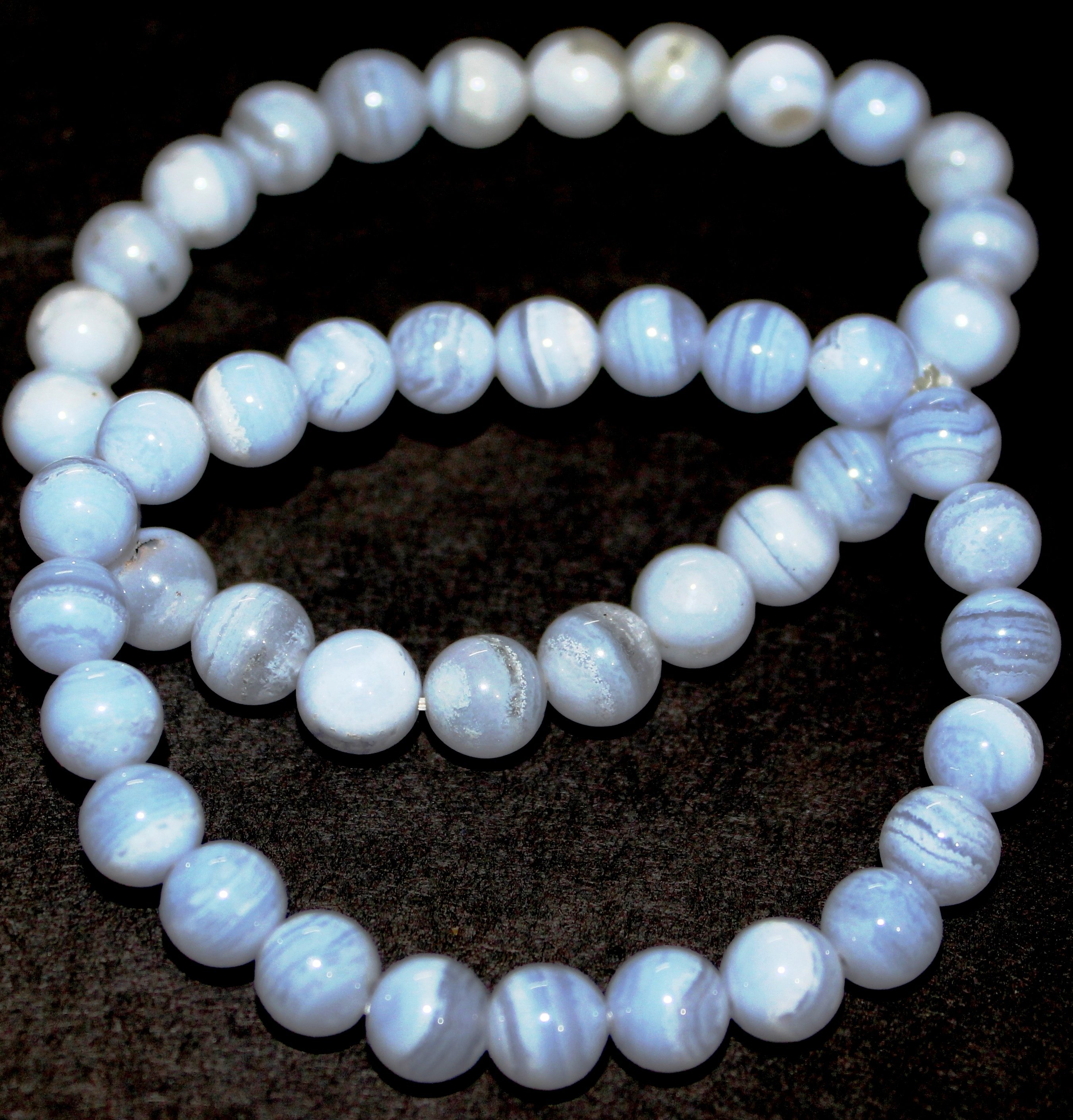 Blue Lace Agate Crystal Bracelet for Unisex 00001BLAB