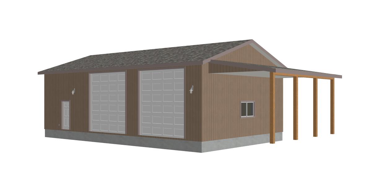 G393 30 X 50 X 14 Detached Rv Garage Plans Pdf And Dwg Garage