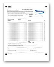 ServSafe® Food Handler Assessment Answer Sheets 00030