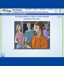 Washington Alcohol Server Online Course and Exam powered by ServSafe Alcohol® 00046