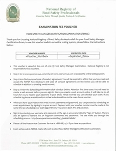 Certified Food Safety HACCP Manager Exam Voucher 00104