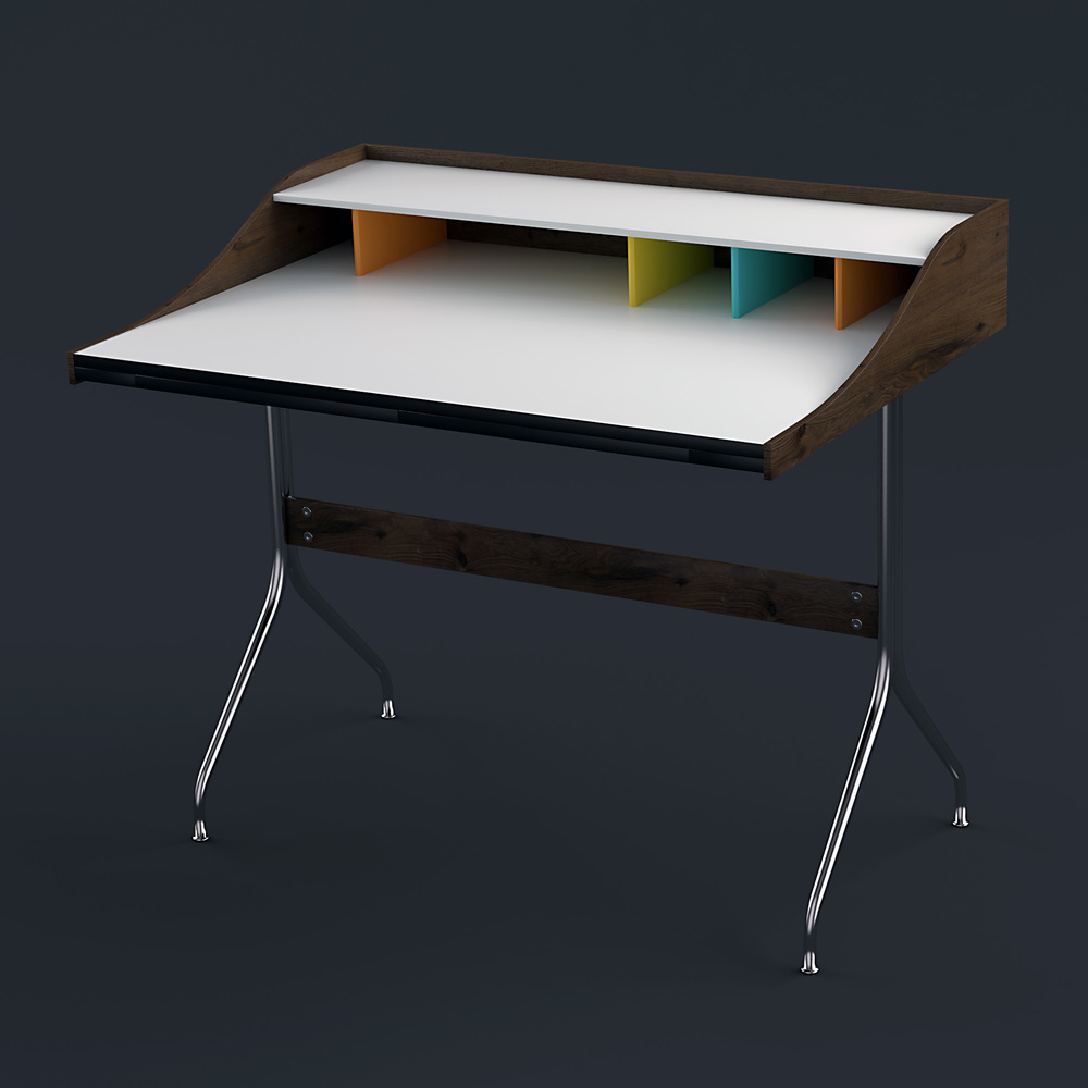 Nelson Swag Leg Desk 3d Model