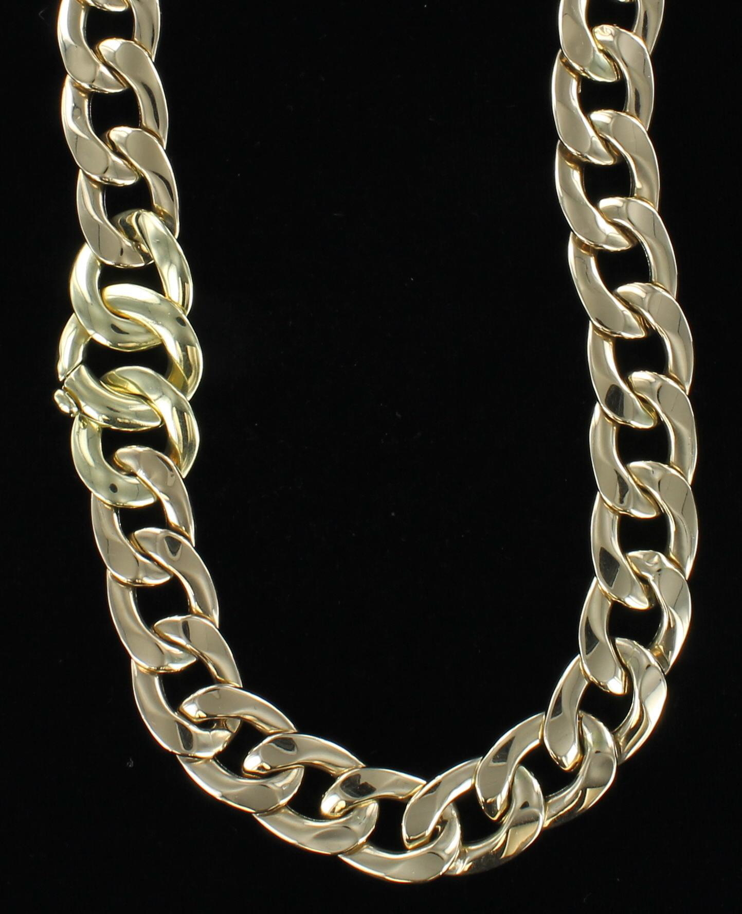 14KT YELLOW GOLD LINK NECKLACE