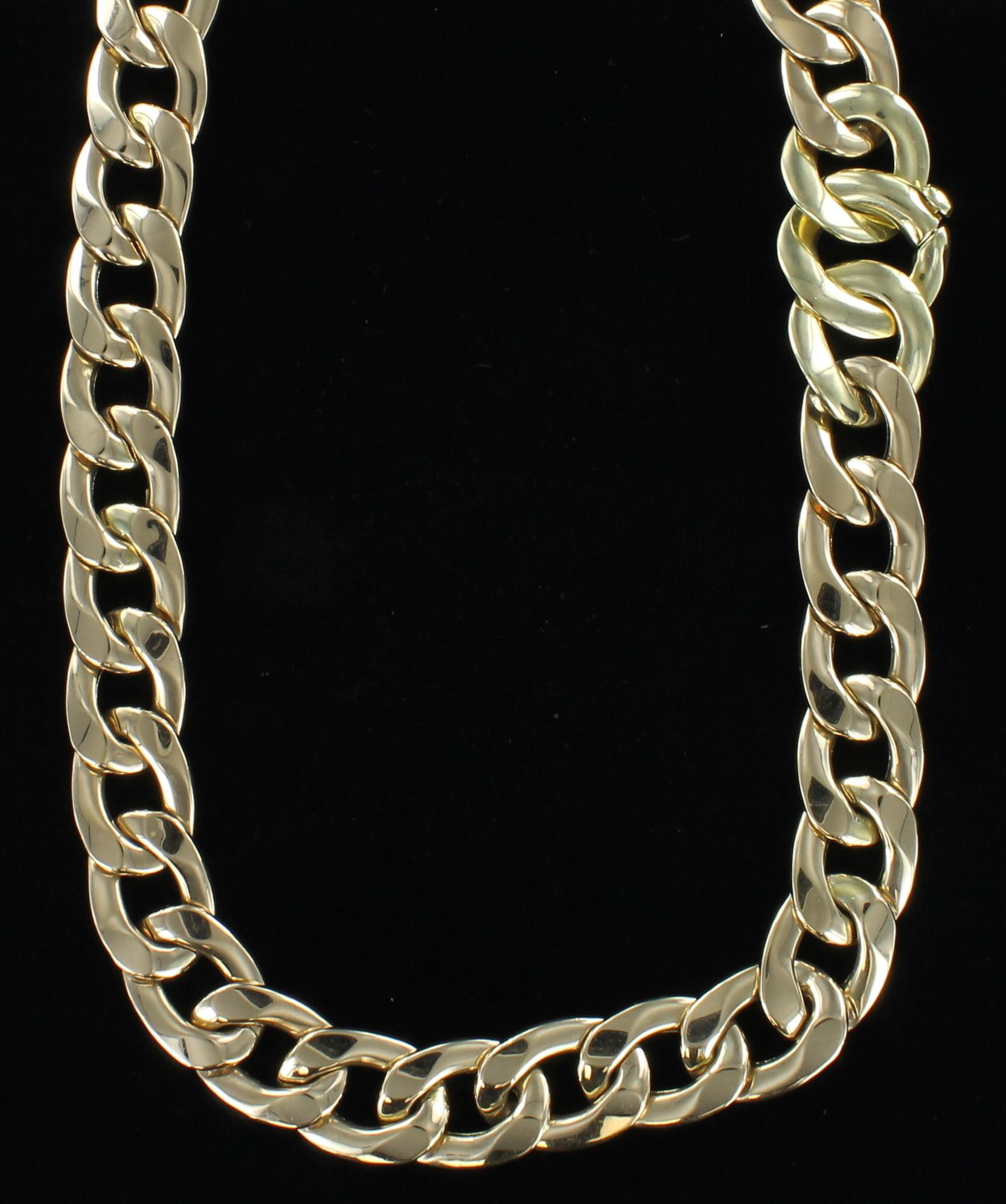 14KT YELLOW GOLD LINK NECKLACE