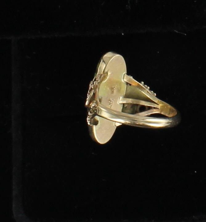 14KT ART NOUVEAU TURQUOISE RING CIRCA 1910