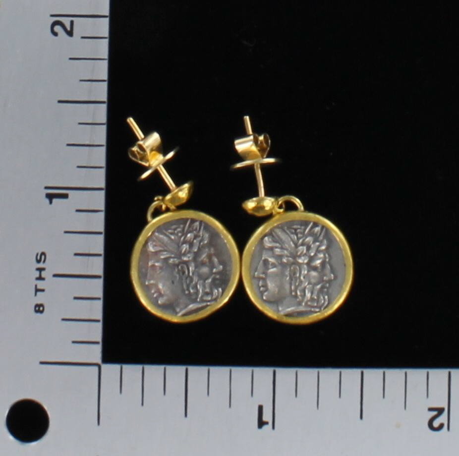 24KT/SILVER COIN EARRINGS