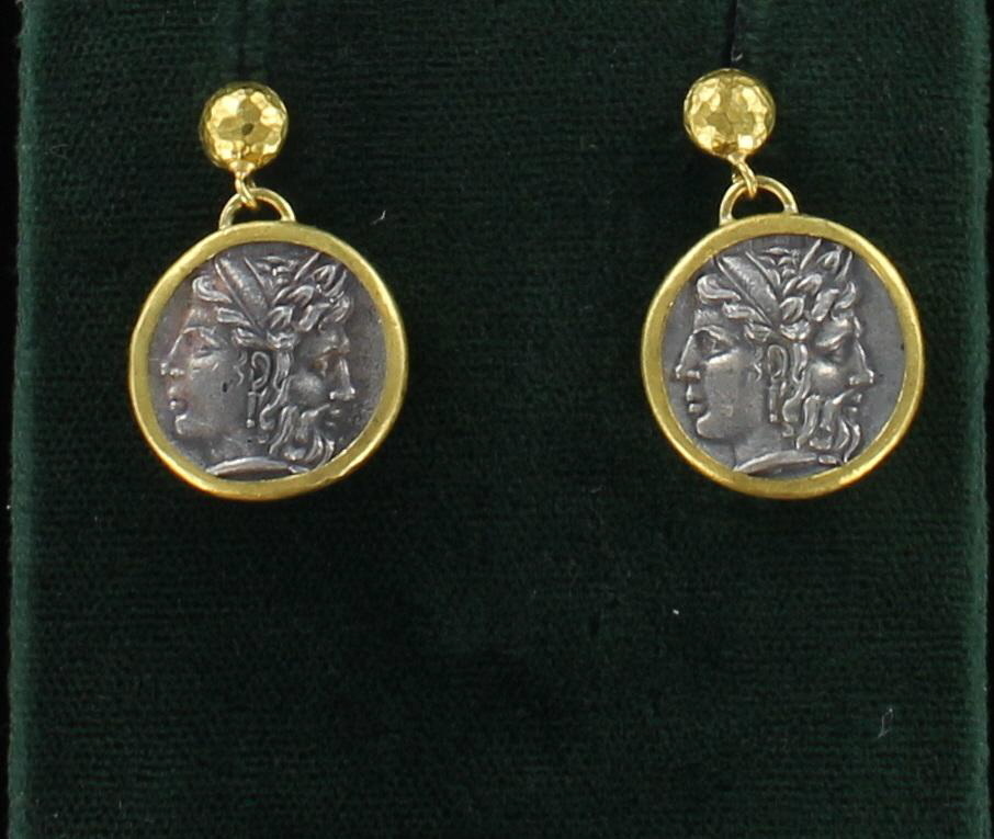 24KT/SILVER COIN EARRINGS