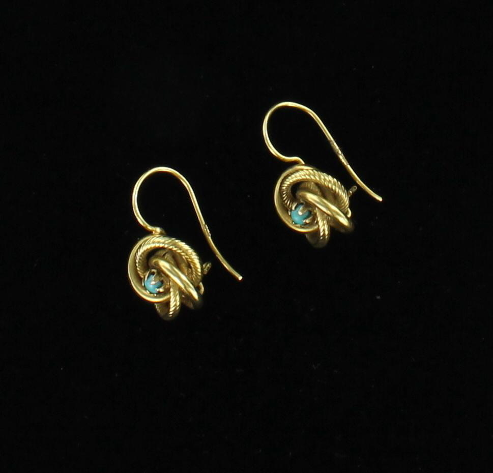 18KT VICTORIAN TURQUOISE EARRINGS