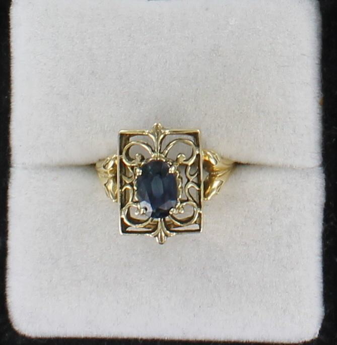 14KT SAPPHIRE RING 099-1730