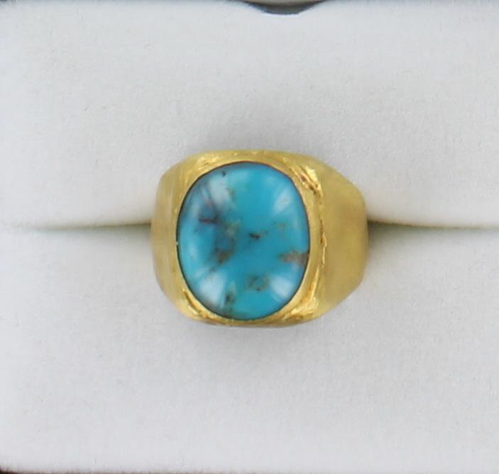 24KT/S TURQUOISE RING 198-23952
