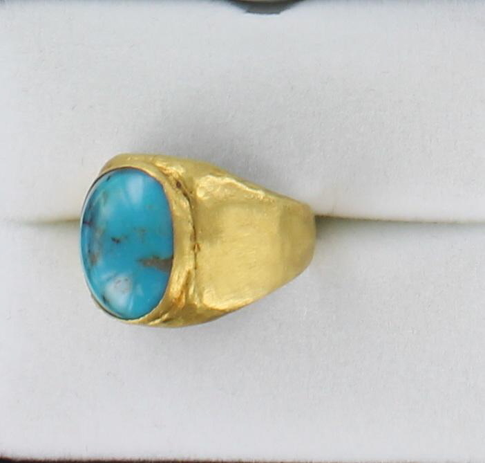 24KT/S TURQUOISE RING