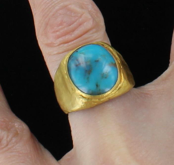 24KT/S TURQUOISE RING