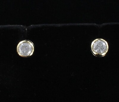 14KT 1.47 CT TW DIAMOND BEZEL SET STUD EARRINGS 14KT 1.47 CT TW DIAMOND BEZEL SET STUD EARRINGS