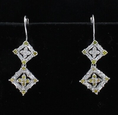 14KT 2.0 CT TW DIAMOND DANGLE EARRINGS 14KT 2.0 CT TW DIAMOND DANGLE EARRINGS