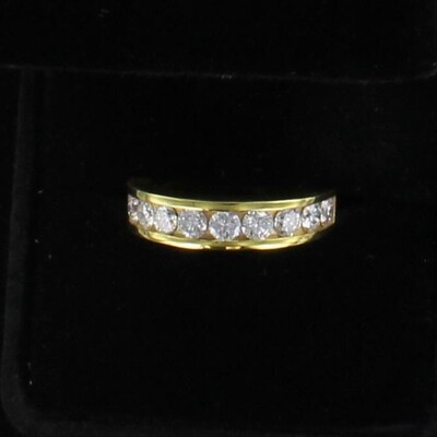 14KT 1.0 CT TW ROUND BRILLIANT DIAMOND BAND 14KT 1.0 CT TW ROUND BRILLIANT DIAMOND BAND