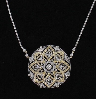 14KT/T 4.75 CT TW ROUND DIAMOND PENDANT NECKLACE 14KT/T 4.75 CT TW ROUND DIAMOND PENDANT NECKLACE