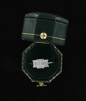 PLATINUM EMERALD-CUT DIAMOND ENGAGEMENT RING PLATINUM EMERALD-CUT DIAMOND ENGAGEMENT RING
