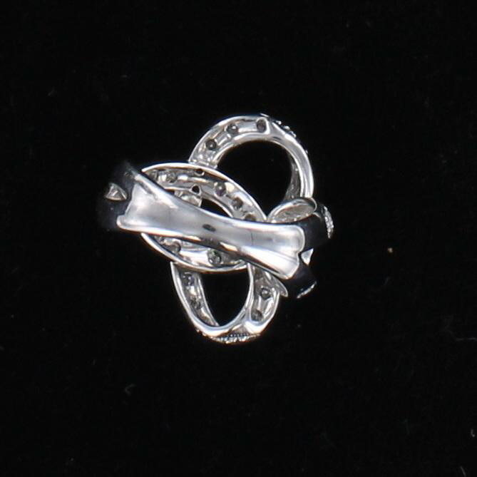 14KT DIAMOND SWIRL RING
