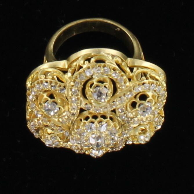 18KT DIAMOND RING CIRCA 1920