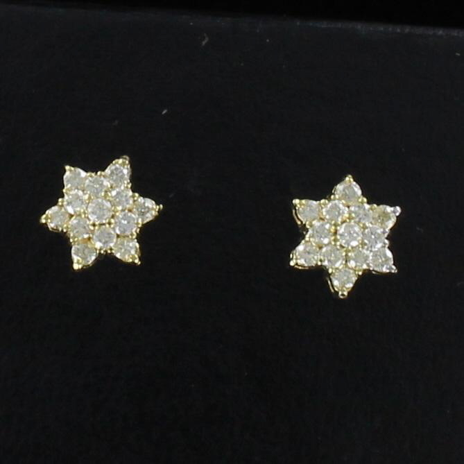 14KT DIAMOND STAR EARRINGS 101-2728