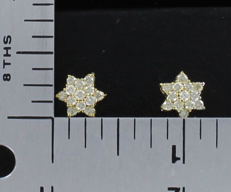 14KT DIAMOND STAR EARRINGS