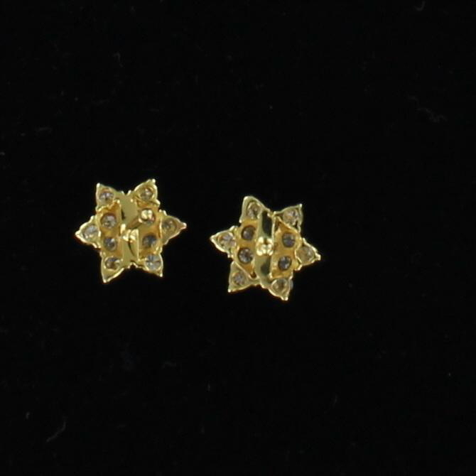 14KT DIAMOND STAR EARRINGS