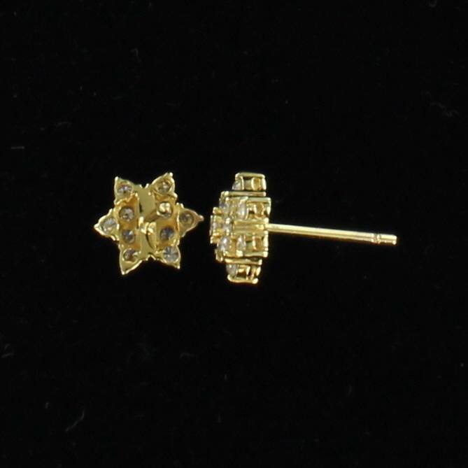 14KT DIAMOND STAR EARRINGS