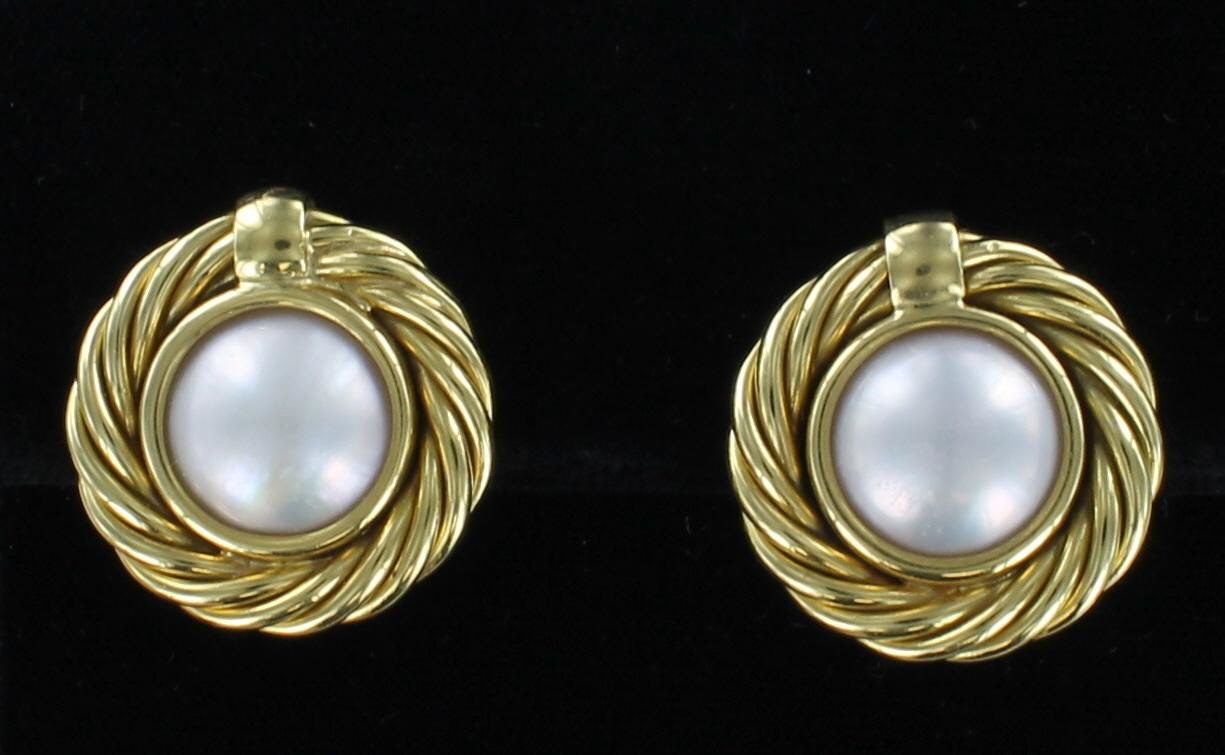 18KT MOBE PEARL EARRINGS 301-129
